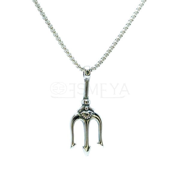 aura-trident-silver-pendant-with-chain-waterproof