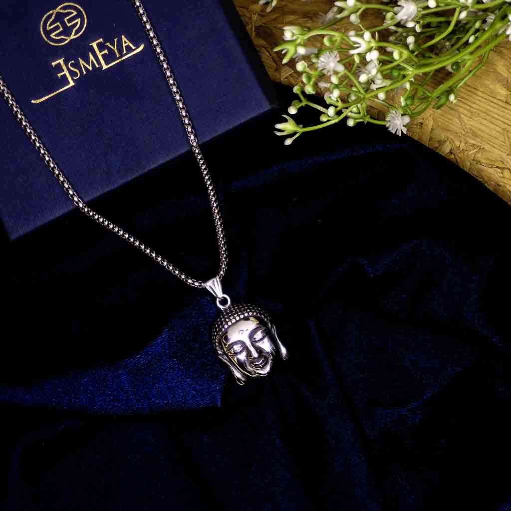 enlight-me-buddha-silver-pendant-with-chain-waterproof