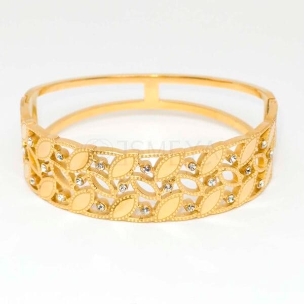 spring-leaves-studded-bracelet-2-18k-gold-plated-waterproof