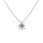 tranquil-weed-leaf-silver-pendant-with-chain-waterproof