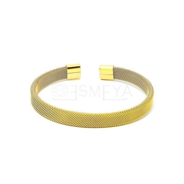 winme-textured-golden-open-bracelet-2-waterproof