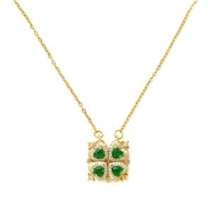 four-seasons-18k-gold-plated-clover-magnet-necklace-closed-waterproof-2