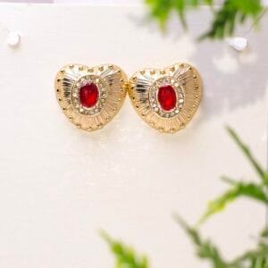 celestial-red-heart-studded-earrings-by-esmeya-18k-gold-plated-waterproof