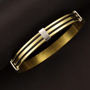 delight-premium-18k-gold-plated-and-black-bracelet-for-men-4-by-esmeya-waterproof