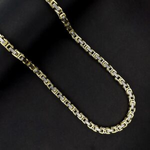 deluxe-byzantine-18k-gold-plated-two-tone-chain-for-men-3-waterproof