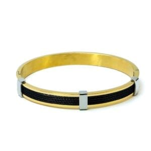 enigma-black-core-18k-gold-plated-bracelet-for-men-1-by-esmeya-waterproof