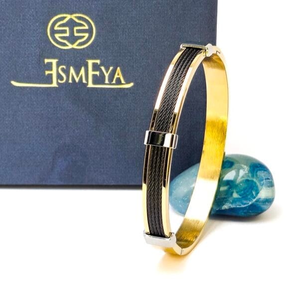 enigma-black-core-18k-gold-plated-bracelet-for-men-3-by-esmeya-waterproof