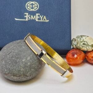 enigma-silver-core-18k-gold-plated-bracelet-for-men-3-by-esmeya-waterproof