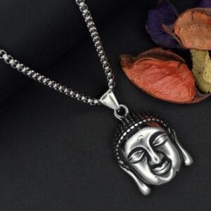 enlight-me-buddha-silver-pendant-with-chain-for-men-3-waterproof