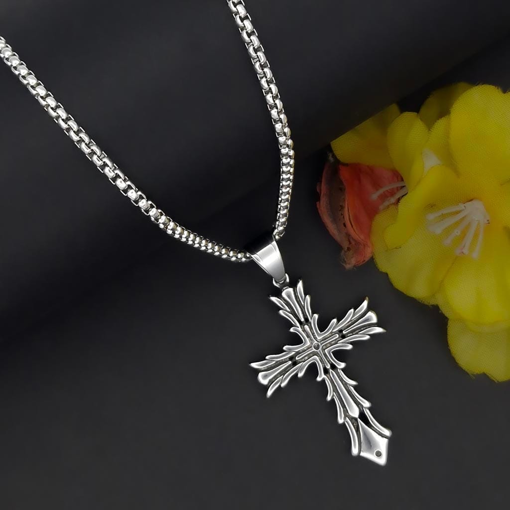 orion-cross-silver-pendant-with-chain-for-men-2-waterproof