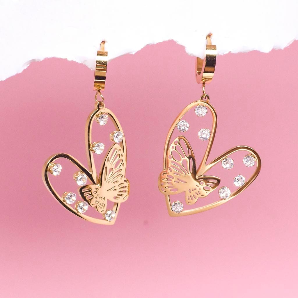 paradise-golden-heart-and-butterfly-earrings-1-by-esmeya-18k-gold-plated-waterproof