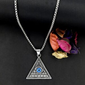 phoenix-evil-eye-pyramid-silver-pendant-with-chain-for-men-2-waterproof