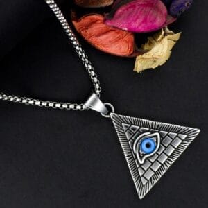 phoenix-evil-eye-pyramid-silver-pendant-with-chain-for-men-3-waterproof