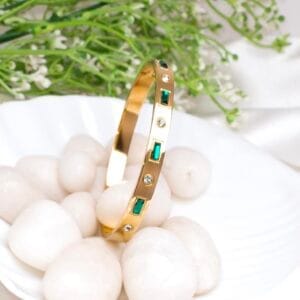 sia-green-18k-gold-plated-studded-bracelet-1-by-esmeya-waterproof