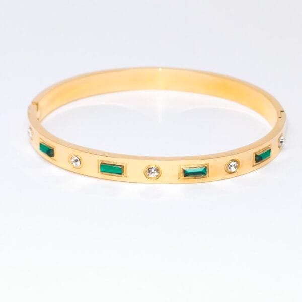 sia-green-18k-gold-plated-studded-bracelet-2-by-esmeya-waterproof