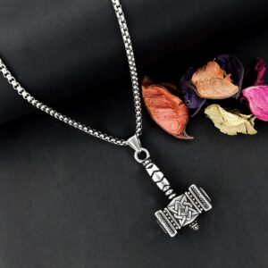 sterling-3d-hammer-silver-pendant-with-chain-for-men-2-waterproof