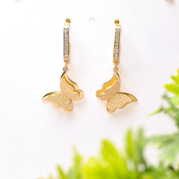 viona-3D-18k-gold-plated-butterfly-earrings-2-by-esmeya-waterproof