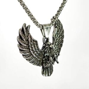 wild-eagle-silver-pendant-with-chain-1-by-esmeya-waterproof