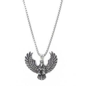 wild-eagle-silver-pendant-with-chain-4-by-esmeya-waterproof