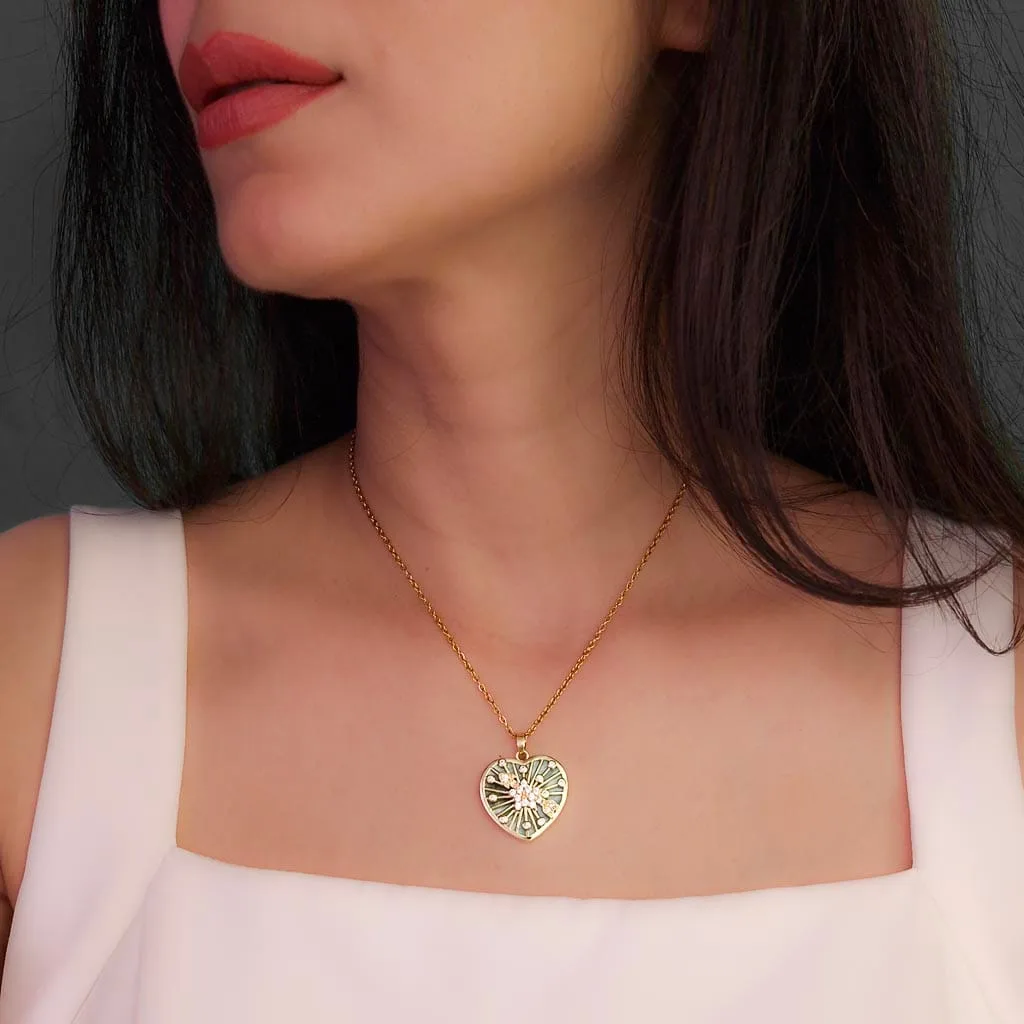 cupid-green-heart-gold-plated-necklace-f-1-waterproof