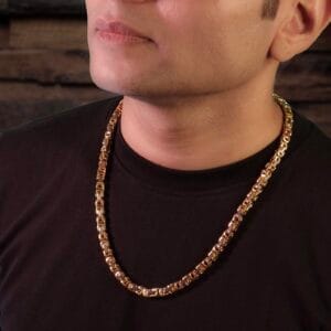 deluxe-byzantine-gold-plated-two-tone-chain-for-men-m-2-waterproof
